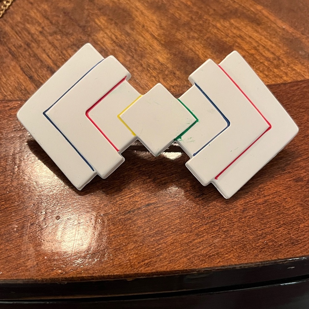 Hair Clip Made in France White with primary colors